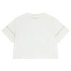 Girls White Logo T-Shirt, 1, hi-res