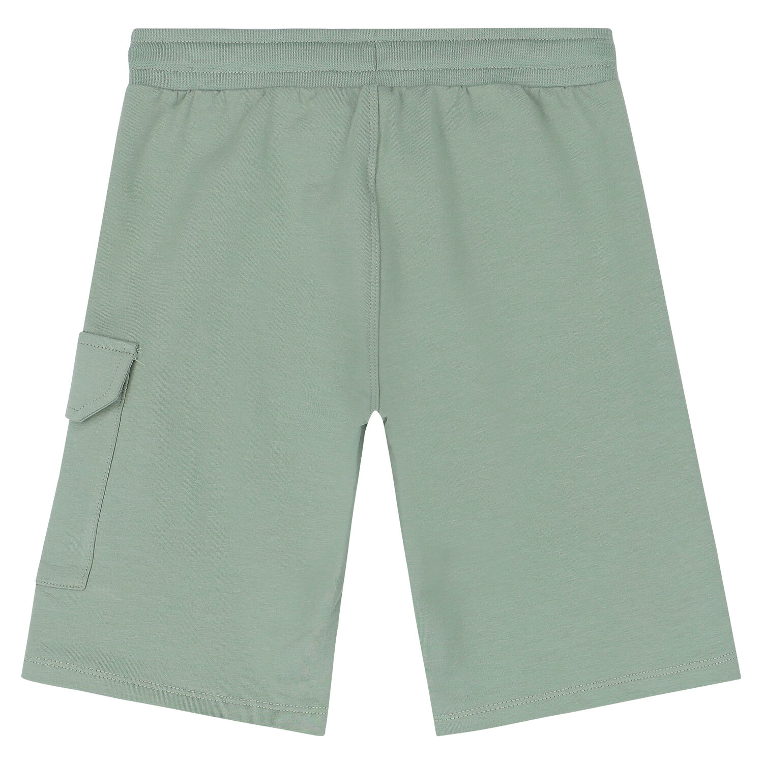 Boys Green Logo Cotton Shorts, 1, hi-res image number null