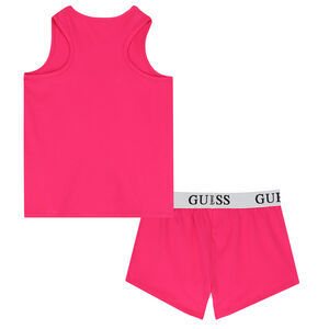 Girls Pink Logo Pyjamas