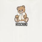 White Teddy Bear Logo Babygrow Gift Set, 1, hi-res