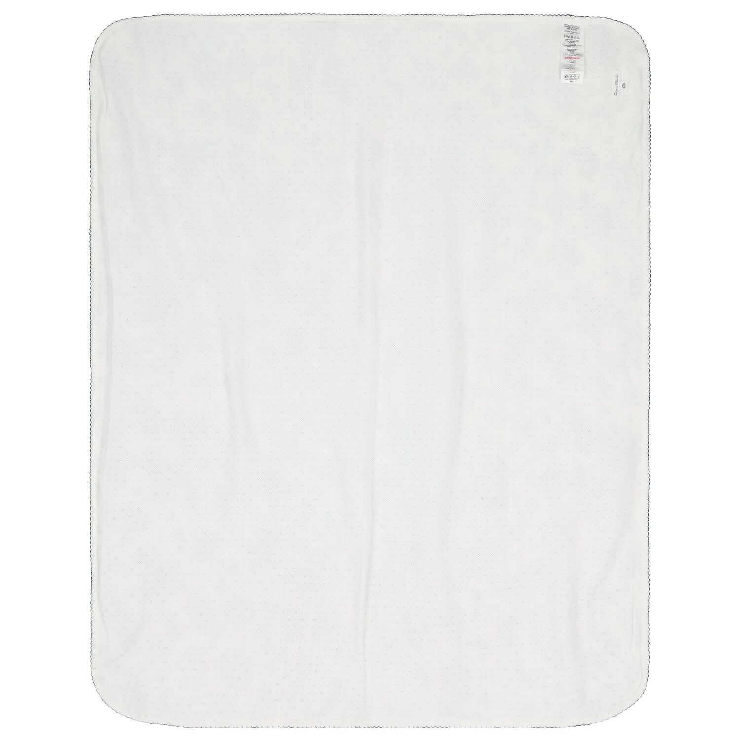 Baby Boys Ivory & Navy Blue Toile De Jouy Blanket, 1, hi-res