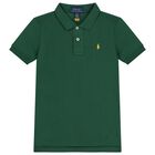 Boys Green Logo Polo Shirt, 1, hi-res