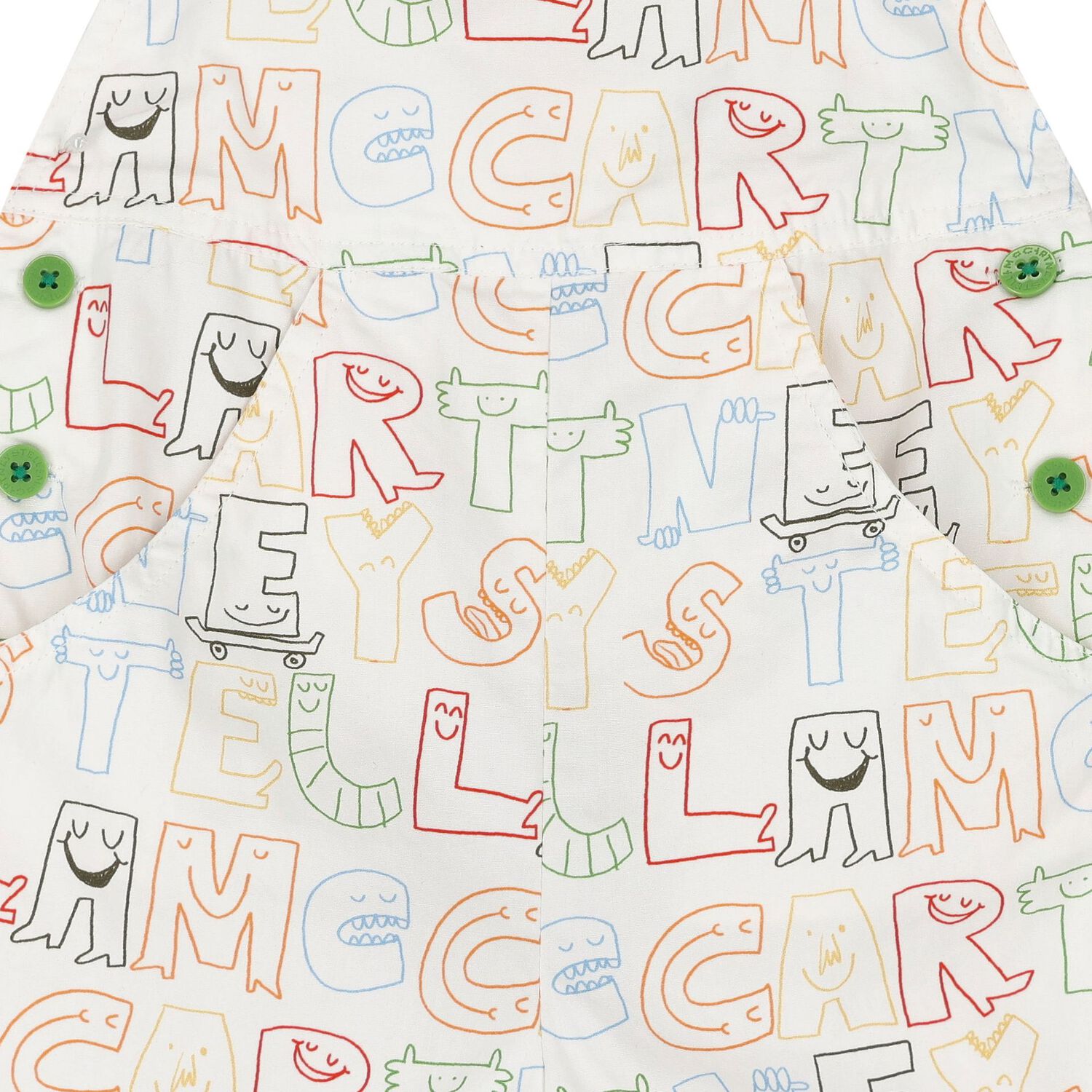 بنطلون دانجري قطني باللون العاجي للأولاد  , 1, hi-res