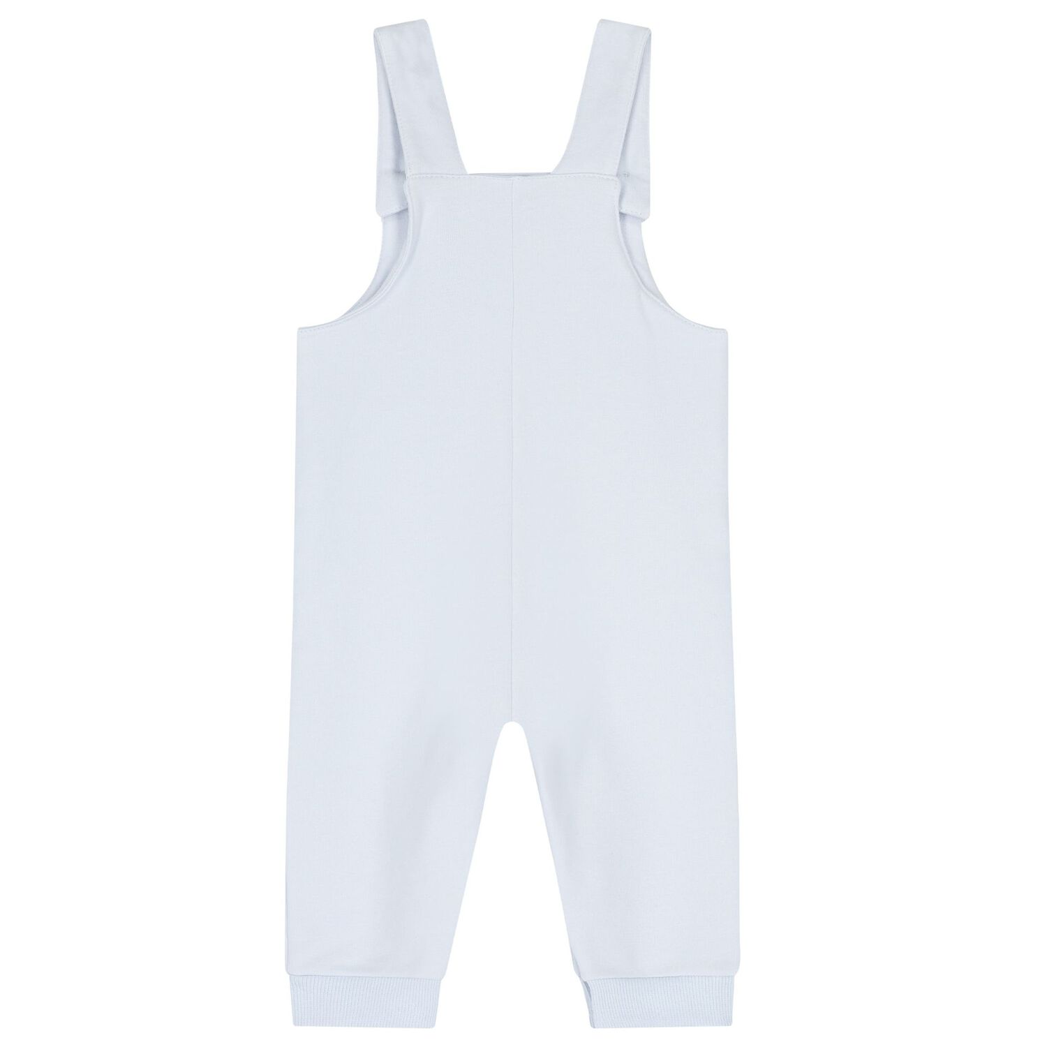 Baby Boys White & Blue Dungaree Set, 1, hi-res image number null