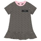 Younger Girls Monogram Print Dress, 1, hi-res