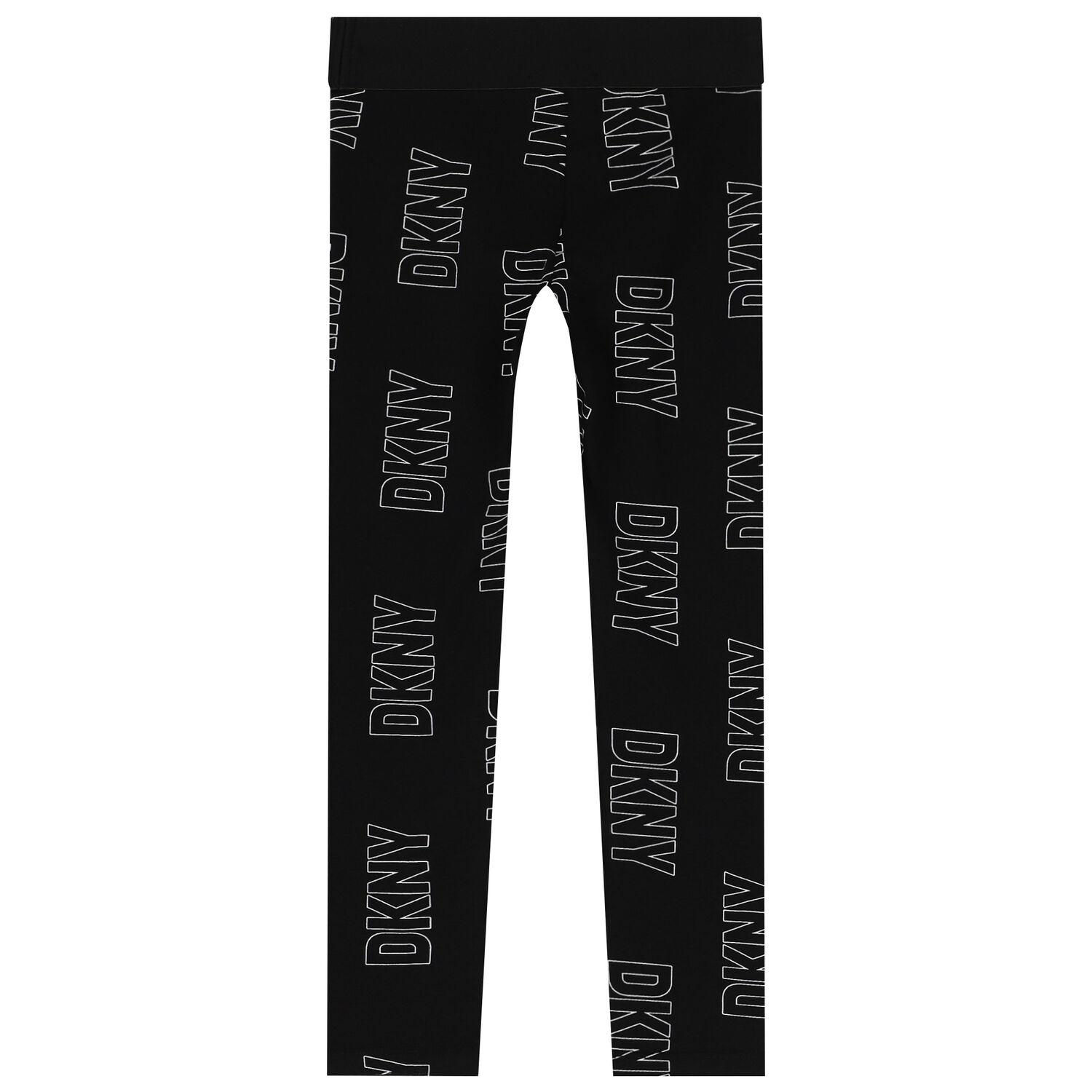 Girls Black Logo Leggings, 1, hi-res