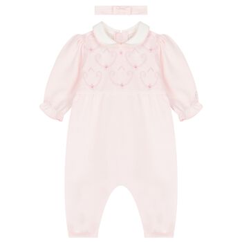 Baby Girls Pink Romper Set