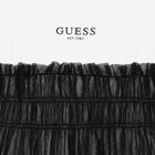 Girls White & Black Logo Tulle Dress, 3, hi-res