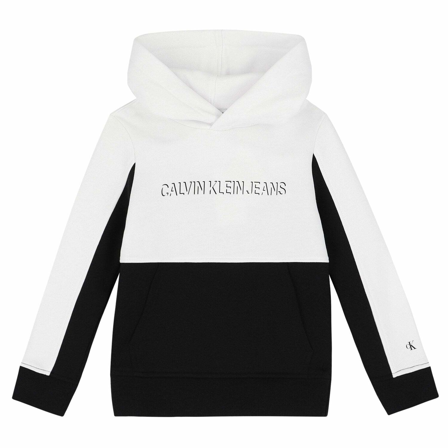 Boys White & Black Logo Hooded Top, 2, hi-res image number null