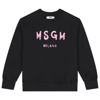 Girls Black Logo Sweatshirt