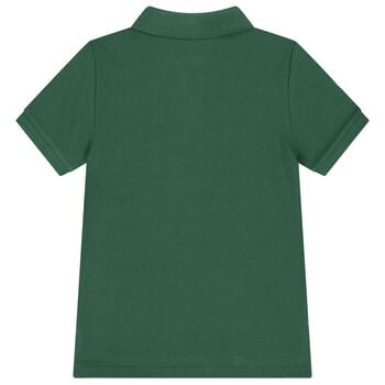 Boys Green Logo Polo Shirt 