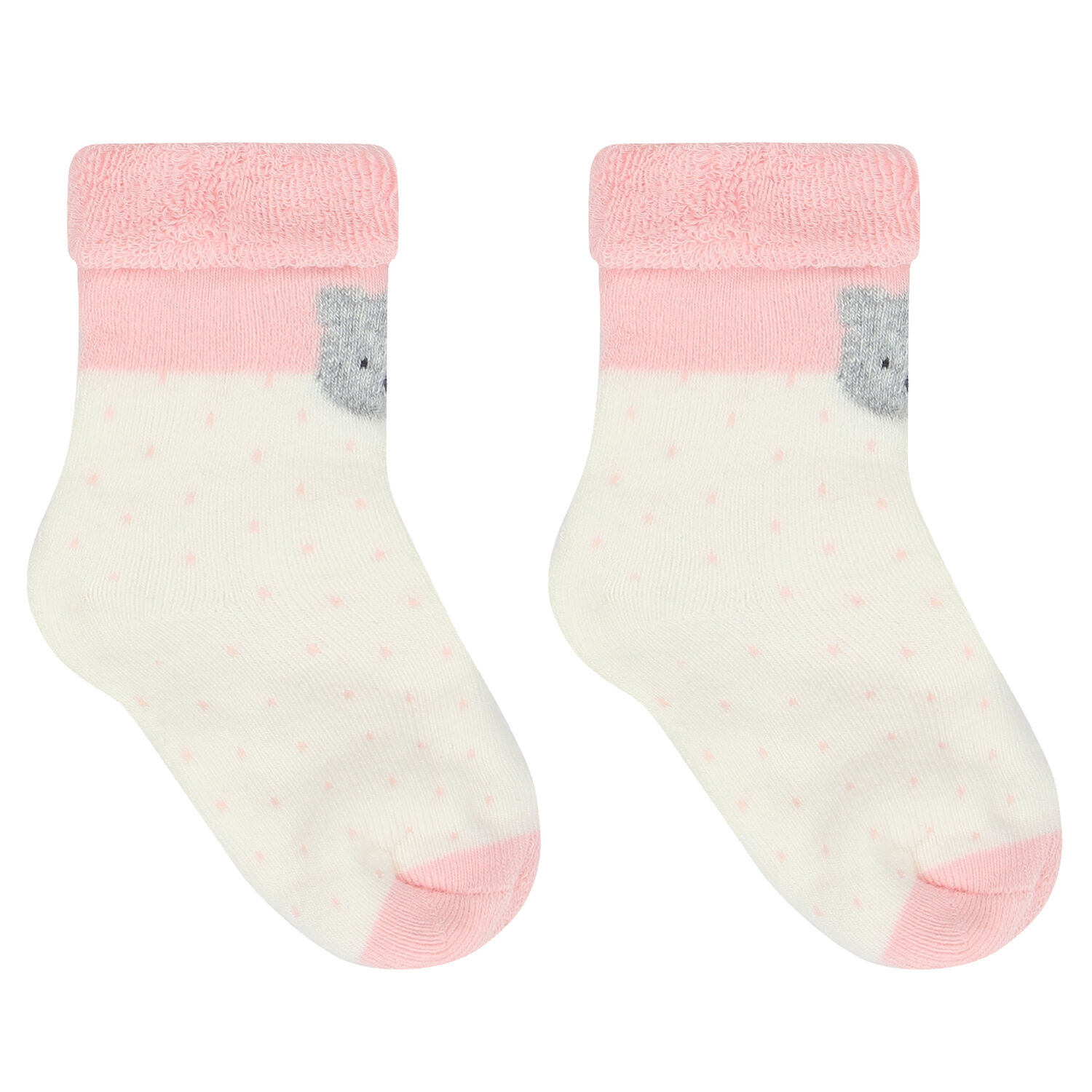 Baby Girls Pink & Ivory Socks ( 4-Pack )&Acirc;&nbsp;, 1, hi-res