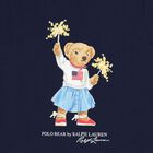 Girls Navy Blue Polo Bear Dress, 1, hi-res