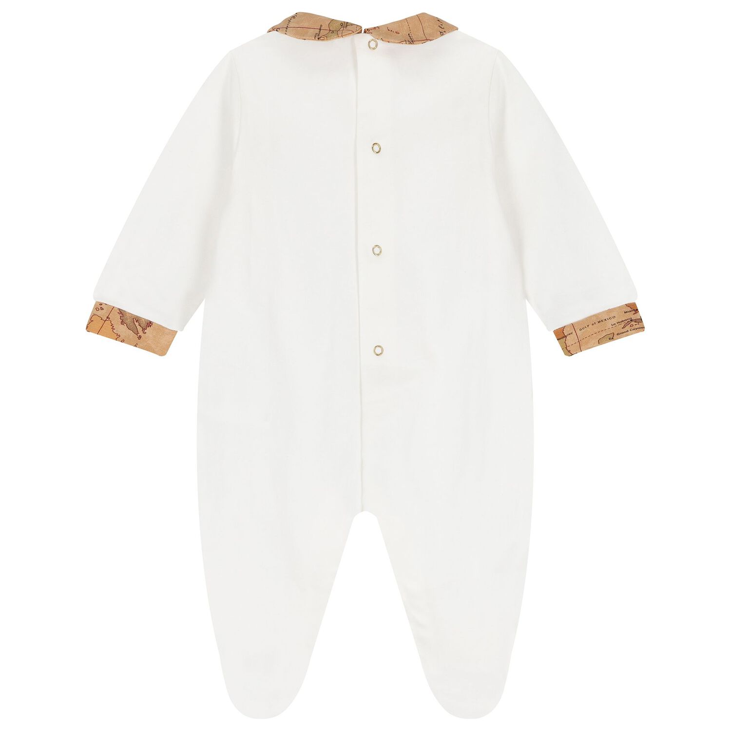 مجموعة هدايا ملابس الأطفال بنقشة خريطة جغرافية باللونين الأبيض والبيج, 3, hi-res