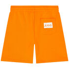 Boys Orange Logo Shorts, 2, hi-res