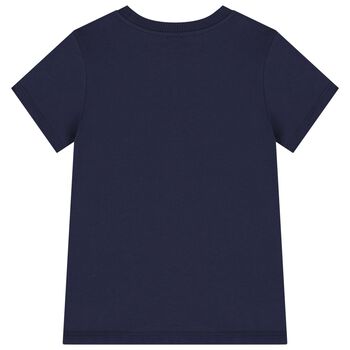 Navy Blue Teddy Bear Logo T-Shirt