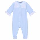 Baby Boys Blue Babygrow, 1, hi-res