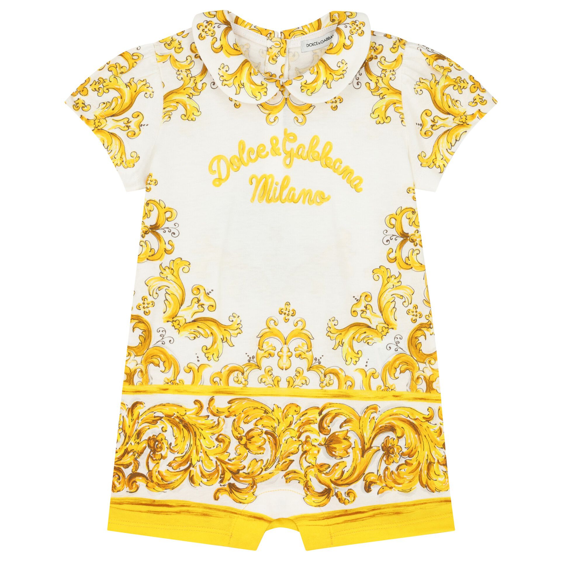 White and yellow romper top