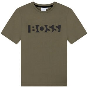 Boys Khaki Logo T-Shirt