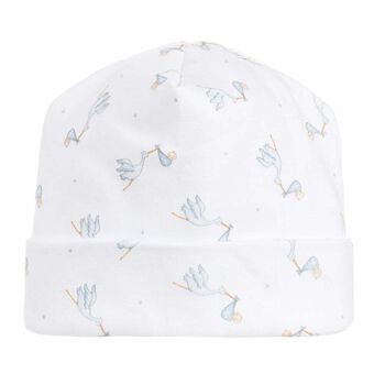 Baby Boys White & Blue Hat