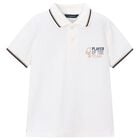 Boys White Logo Polo Shirt, 2, hi-res