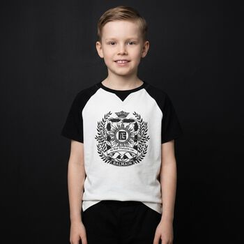 Boys Black & White Logo T-Shirt       