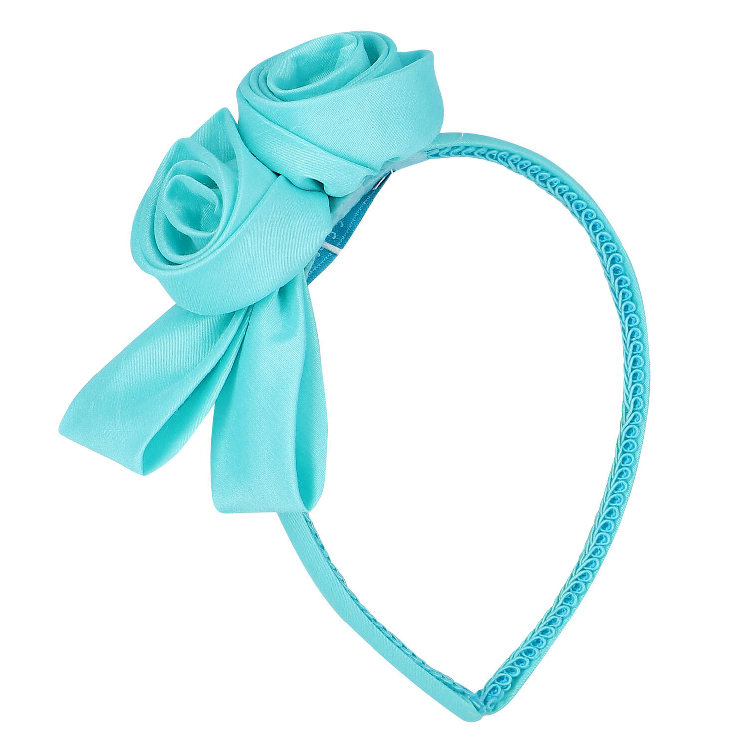 طوق شعر بنات بالزهور باللون الأزرق, 2, hi-res