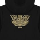 Boys Black Dragon Logo Hooded Top, 1, hi-res