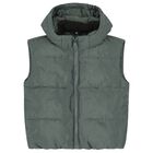 Boys Green Logo Gilet, 1, hi-res