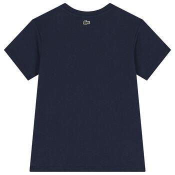 Boys Navy Blue Logo T-Shirt