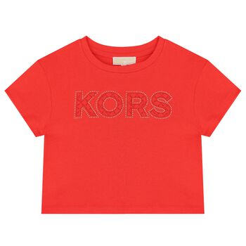 Girls Orange Logo T-Shirt