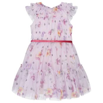 Girls Lilac Floral Dress