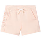 Girls Pink Logo Shorts, 1, hi-res