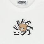 تي شيرت بشعار الدب تيدي باللون الأبيض, 1, hi-res