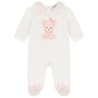 Baby Ivory & Pink Teddy Bear Babygrow Gift Set, 1, hi-res