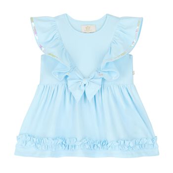 Baby Girls Blue Ruffle Dress