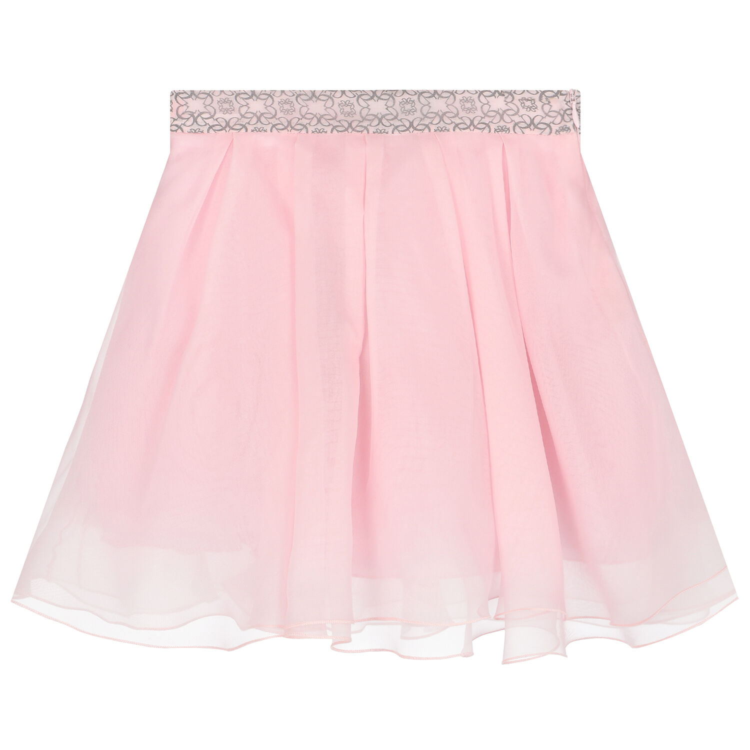 Girls Pink Pleated Organza Skirt, 1, hi-res image number null
