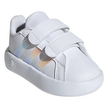 Girls White Logo Iridescent Trainers