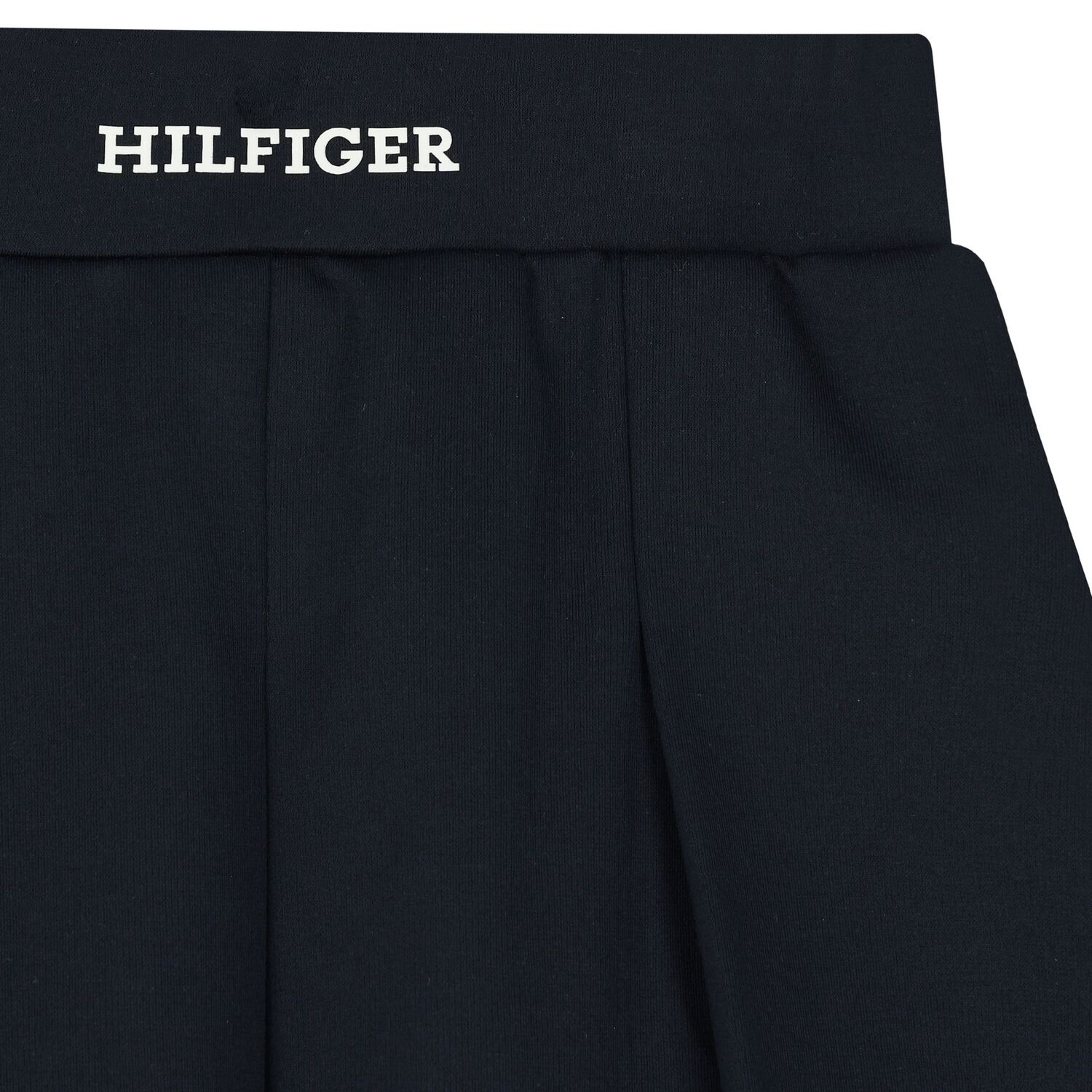 تنورة بنات بطيات بالشعار باللون الكحلي, 1, hi-res