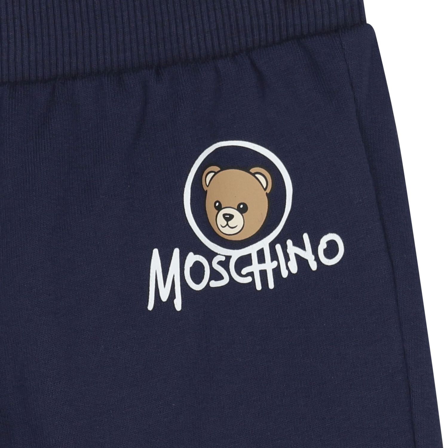 Younger Navy Blue Teddy Bear Logo Joggers, 1, hi-res