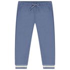 Younger Boys Ivory, Blue & Yellow 3-Piece Tracksuit, 1, hi-res