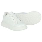 Girls White Hearts Trainers, 1, hi-res