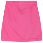 Girls Pink Teddy Bear Logo Skirt, 1, hi-res