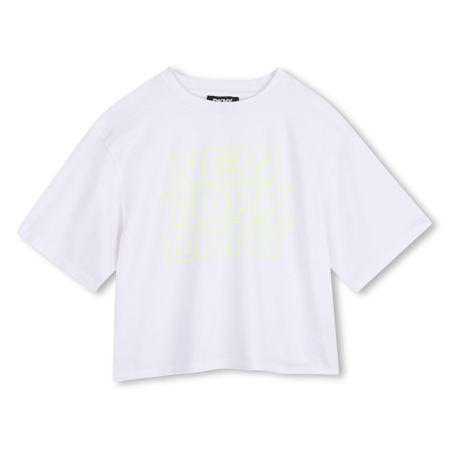 Girls White Logo T-Shirt, 1, hi-res