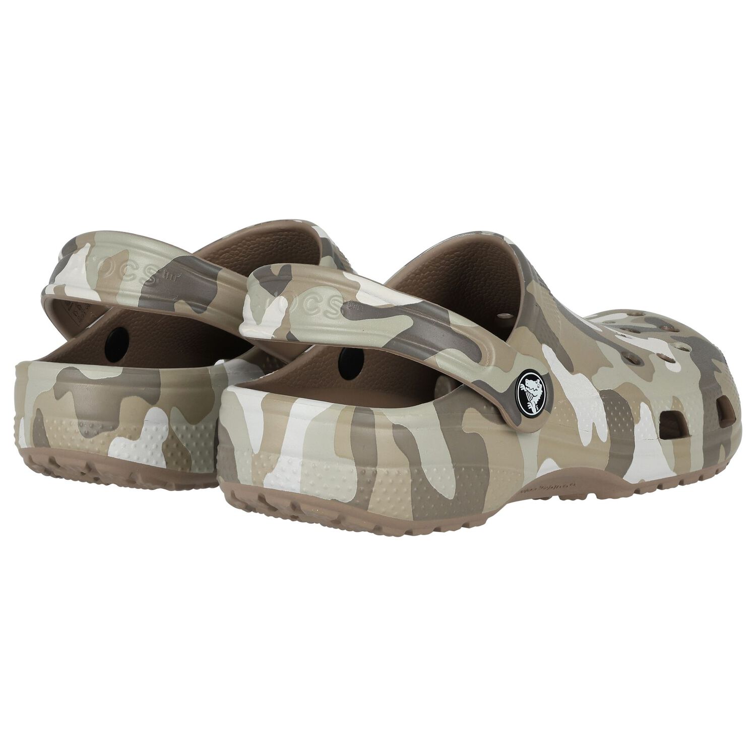 Black & Grey Classic Camo Clogs Sandals, 2, hi-res image number null