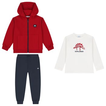 Boys Red Tracksuit Set ( 3 Piece )