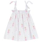 Girls White & Pink Ballerinas Beach Dress, 1, hi-res