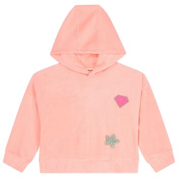 Girls Pink Hooded Top