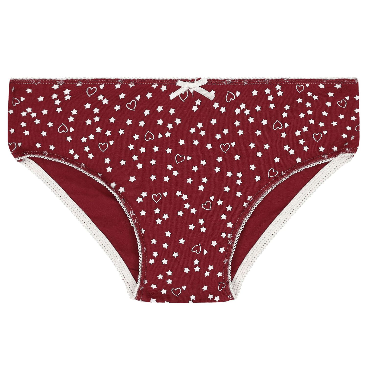 Girls Red & White Briefs (4 Pack), 2, hi-res image number null