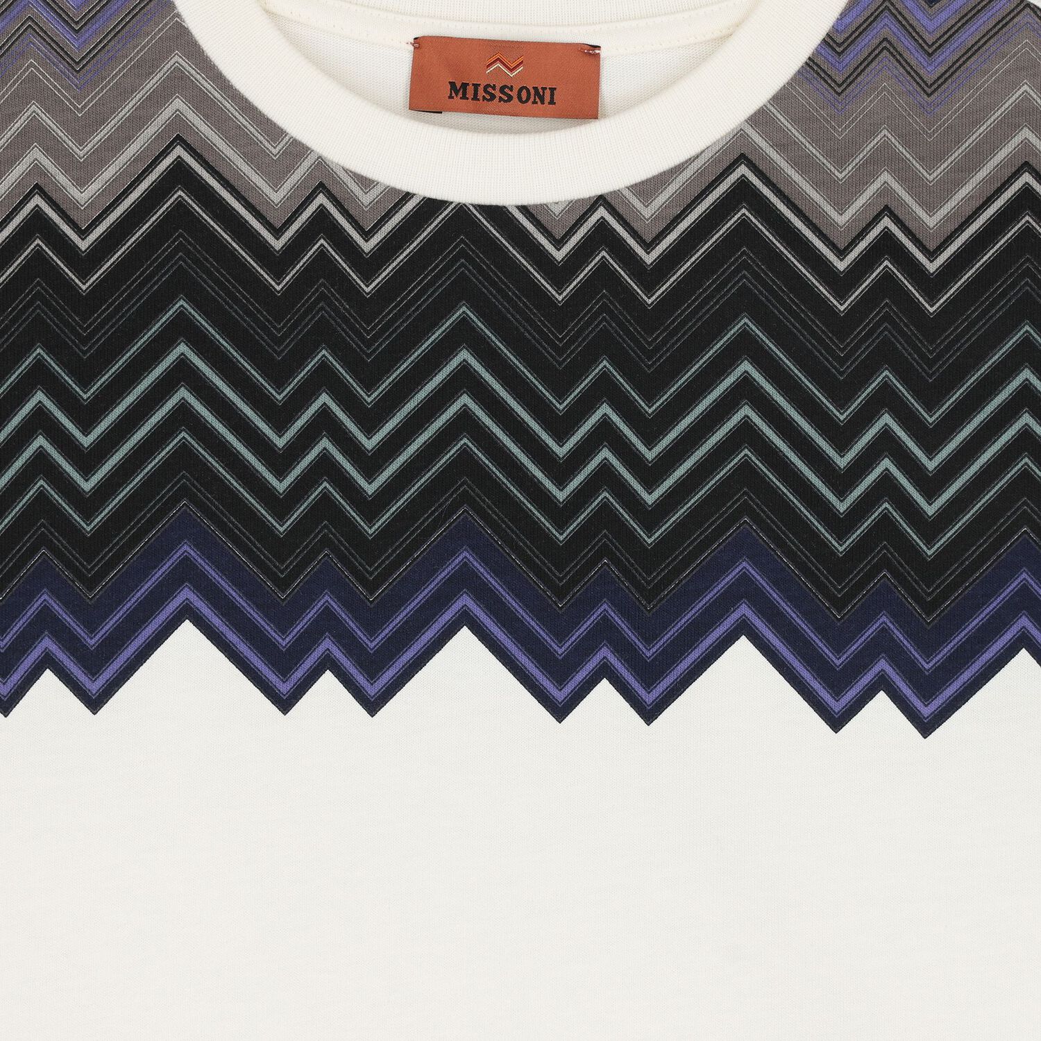 Boys Ivory Zig Zag Logo T-Shirt        , 1, hi-res